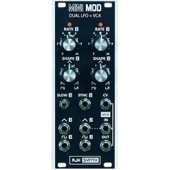 Promo 🌟 AJH Synth MiniMod Dual LFO + VCA - Black 🛒
