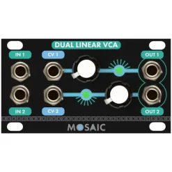 Best Sale 🧨 Mosaic Dual Linear VCA 1U Eurorack Module - Black 🔔
