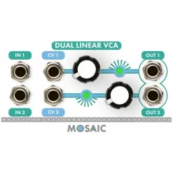 Wholesale 🔥 Mosaic Dual Linear VCA 1U Eurorack Module - White 👍