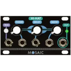Hot Sale 🔥 Mosaic Hi-Hat 1U Eurorack Module - Black 👍