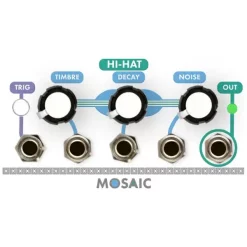 Brand new ✔️ Mosaic Hi-Hat 1U Eurorack Module - White 🛒
