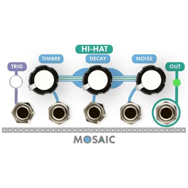 Brand new โ๏ธ Mosaic Hi-Hat 1U Eurorack Module - White ๐ 1 Brand new โ๏ธ Mosaic Hi-Hat 1U Eurorack Module - White ๐