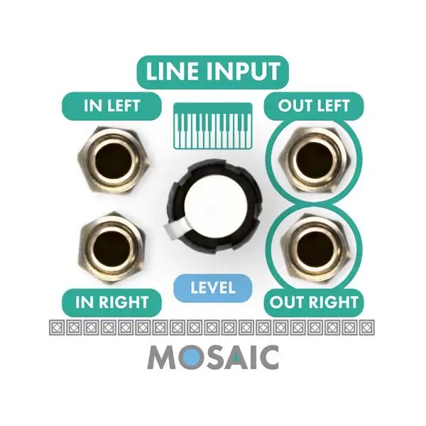 Hot Sale 😉 Mosaic Line Input 1U Eurorack Module - White 👍 1 Hot Sale 😉 Mosaic Line Input 1U Eurorack Module - White 👍