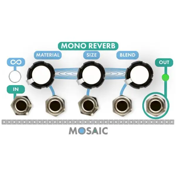 Promo 👍 Mosaic Mono Reverb 1U Eurorack Module - White 😉 1 Promo 👍 Mosaic Mono Reverb 1U Eurorack Module - White 😉