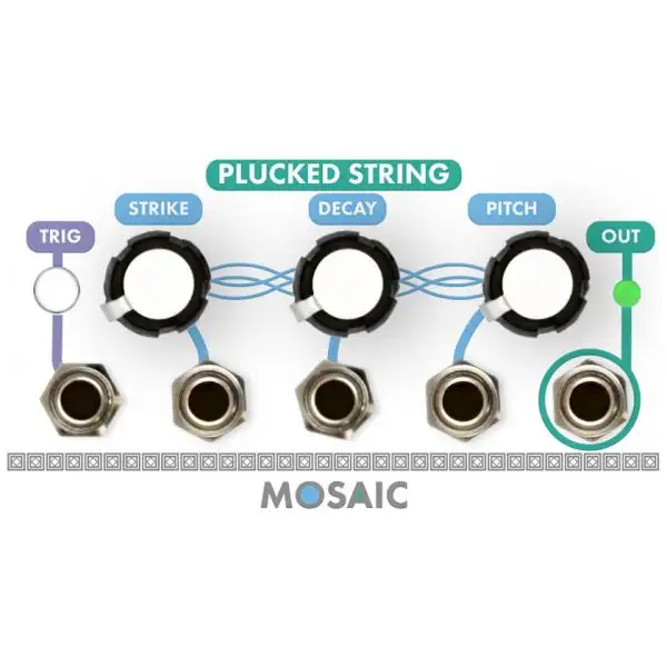 Coupon ๐งจ Mosaic Plucked String 1U Eurorack Module - White ๐ 1 Coupon ๐งจ Mosaic Plucked String 1U Eurorack Module - White ๐