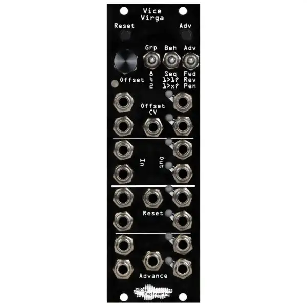New โจ Noise Engineering Vice Virga 8-in/8-out Sequential Switch Module - Black ๐ 1 New โจ Noise Engineering Vice Virga 8-in/8-out Sequential Switch Module - Black ๐